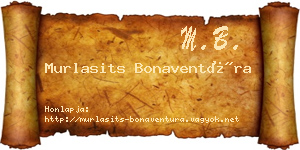 Murlasits Bonaventúra névjegykártya